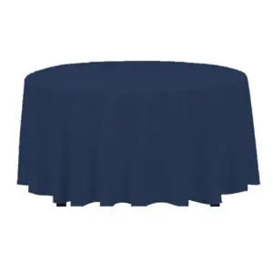Бездоганна скатертина, темно-синя, для круглого столу Fi 320 | Banketnimebli.com.ua | obrublue