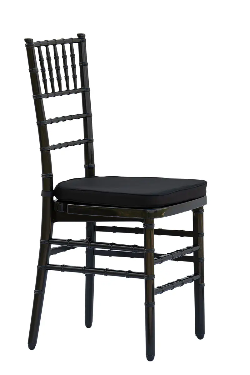 Тканинна подушка 40×40см для стільця Chiavari – чорна | Banketnimebli.com.ua | chiavari-czarne_8182-1webp
