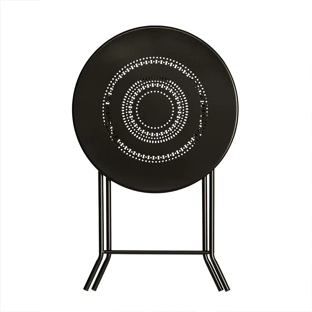 Розкладний садовий стіл чорний Fi60cm Black Premium | Banketnimebli.com.ua | stolik-skladany-czarny_9835-1webp